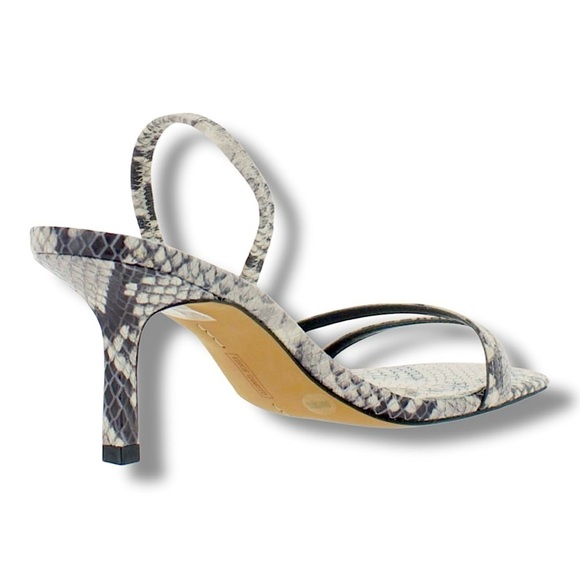 VINCE CAMUTO Kitten Heel Slingback Sandals 
Snake-print Leather 3”  Size 9 1/2 - Picture 9 of 14